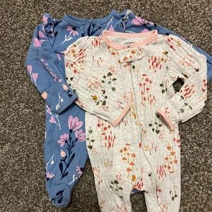 Carter’s Sleep N’ Play Onesie Pajamas - newborn